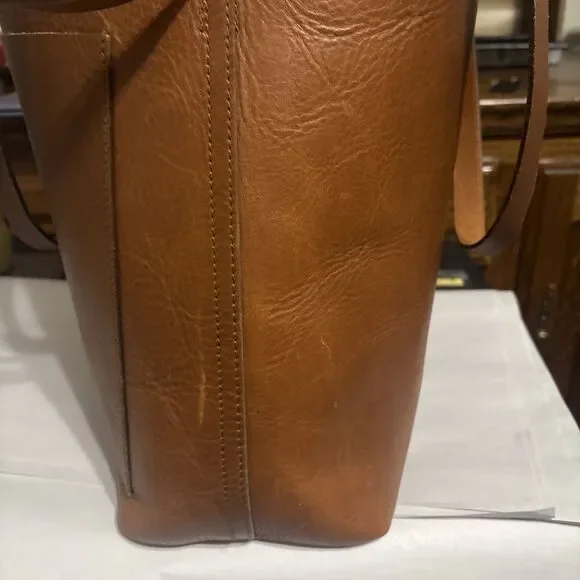 Madewell The Medium Transport Tote F5788 Leather Shoulder Crossbody Bag Saddle - Picture 4 of 12